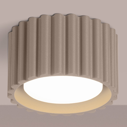Plafonnier cannelé taupe - Aura