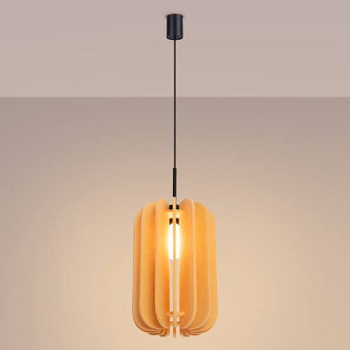 Suspension en feutre jaune 27 cm - Mula