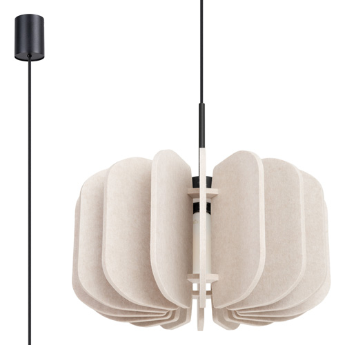 Suspension en feutre beige 45 cm - Mula