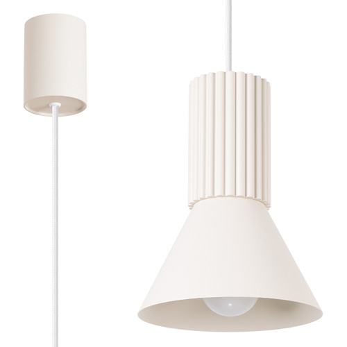 Suspension cannelée Beige - Estria