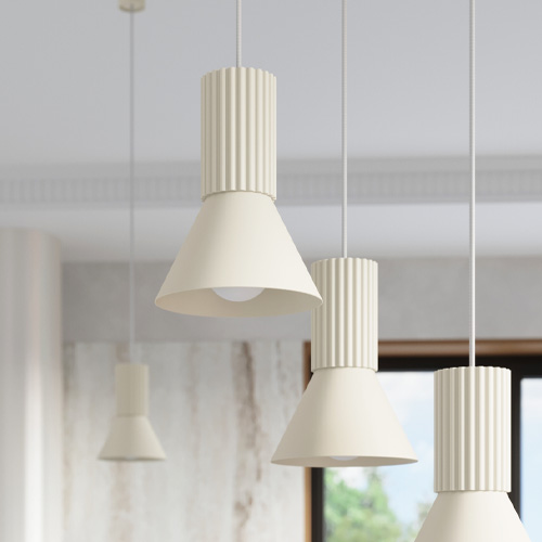 Suspension cannelée Beige - Estria