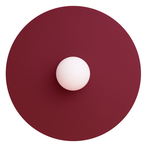 Applique murale en métal 50 cm en métal bordeaux - Ake