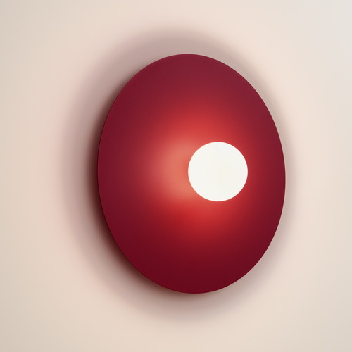 Applique murale en métal 50 cm en métal bordeaux - Ake
