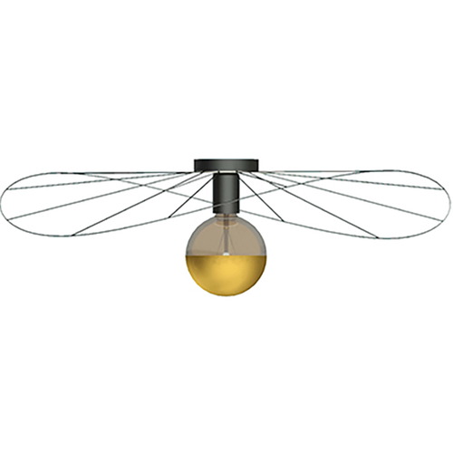 Applique / Plafonnier graphique en métal noir 70 cm - Eskola