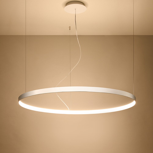 Suspension ronde Blanche à Led 110 cm - 3000K - Rio