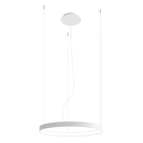 Suspension ronde blanche à Led 55cm - 4000K - Rio