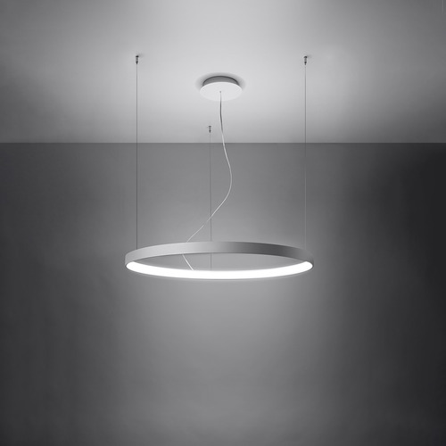 Suspension ronde blanche à Led 78 cm - 4000K - Rio