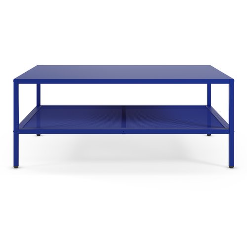 Table basse en métal bleu électrique 100 x 60 cm - Ysia