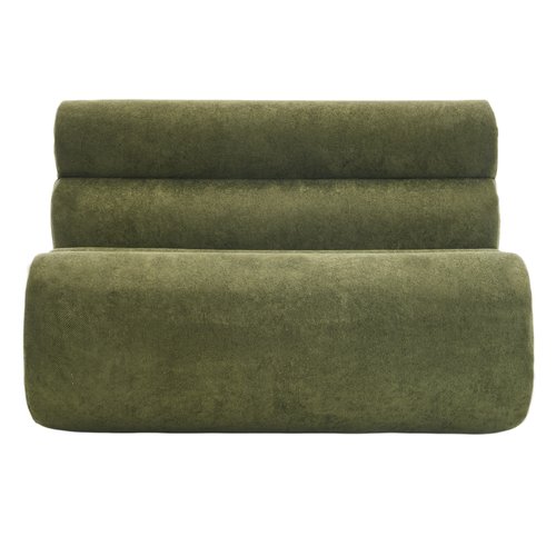 Banquette compressée 2 places en tissu chenille vert kaki - Billie