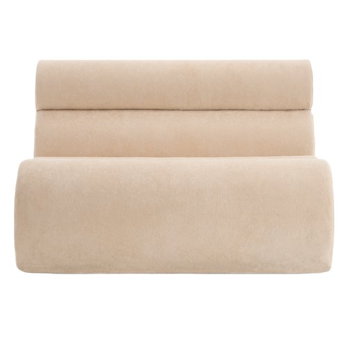Banquette compressée 2 places en tissu chenille beige - Billie