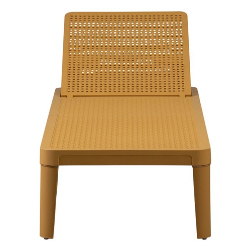 Chaise longue de jardin réglable jaune - Jinte