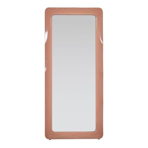 Miroir en pied laqué vieux rose brillant 80x180 cm - Norea