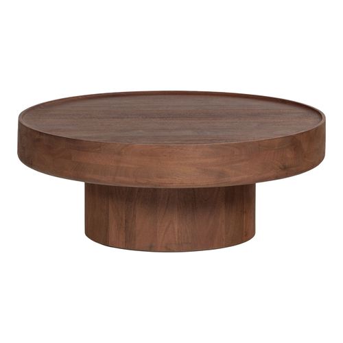 Table basse ronde bois de manguier massif brun Ø90 cm - Dara