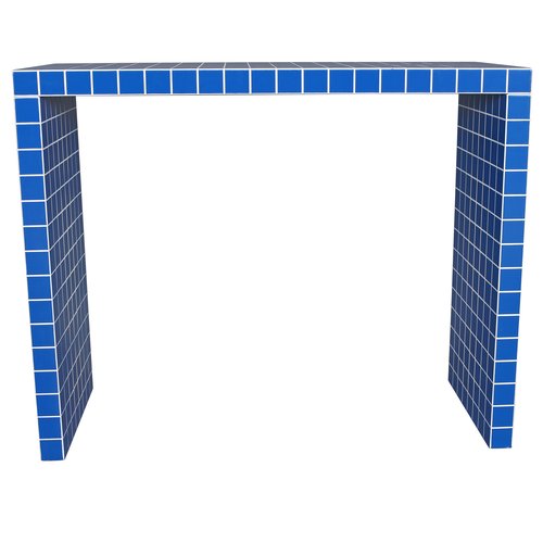 Console effet mosaïque bleu électrique 100 cm - Ibiza