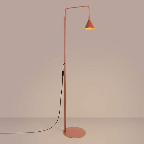 Lampadaire en métal terracotta 165 cm - Nox
