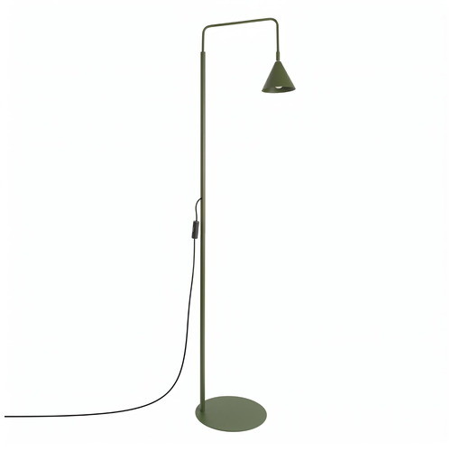 Lampadaire en métal vert olive 165 cm - Nox