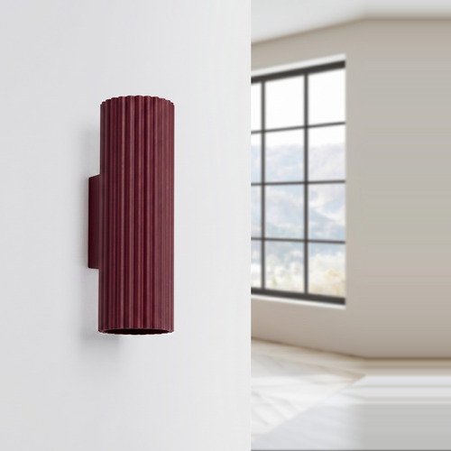 Applique en aluminium cannelé 20 cm Bordeaux - Karbon