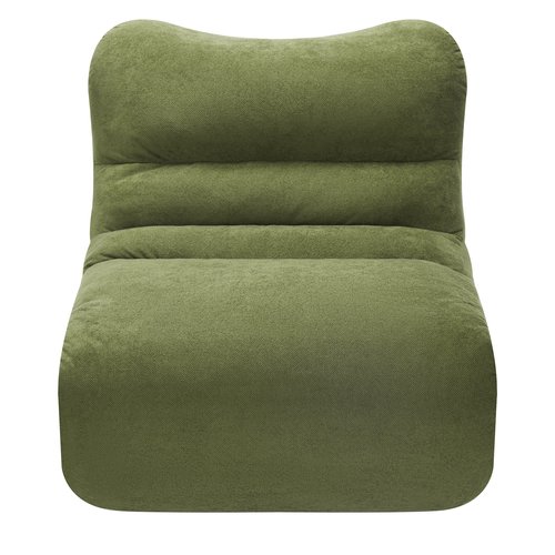 Chauffeuse compressée en tissu chenille vert kaki - Nido