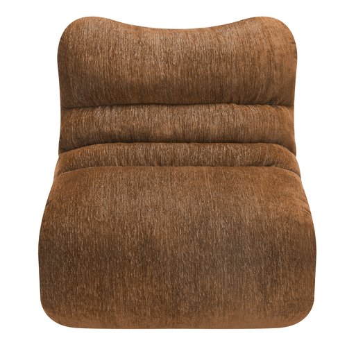 Chauffeuse compressée en tissu chenille marron - Nido