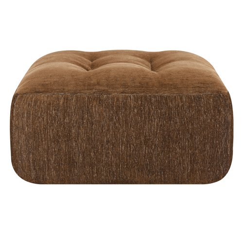 Pouf compressé en tissu chenille marron - Nido