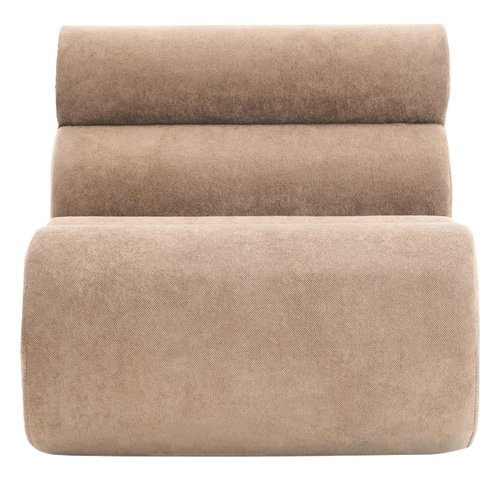 Chauffeuse compressée en tissu chenille moka - Billie