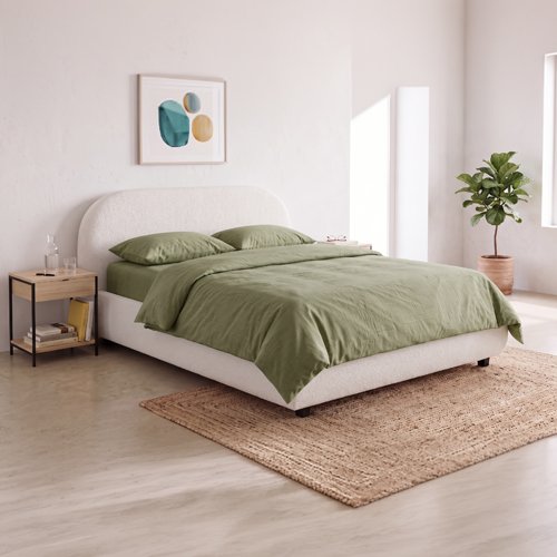 Lot de 2 Taies d'oreiller en gaze de coton lavé kaki 65 x 65 cm - Mykonos
