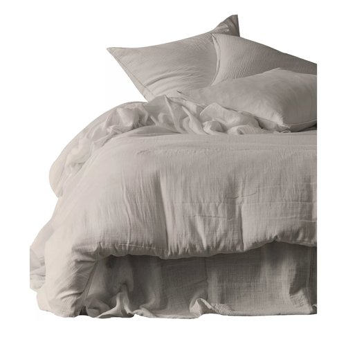 Housse de couette en gaze de coton lavé Lin 240 x 220 cm - Mykonos