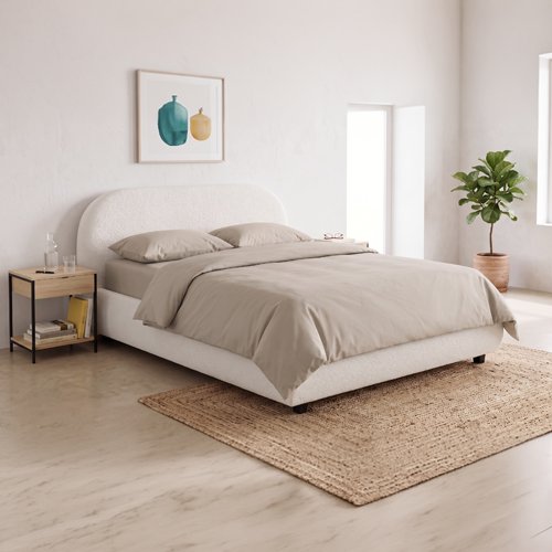 Drap Housse en percale de coton lin 140x200 cm - Venezia