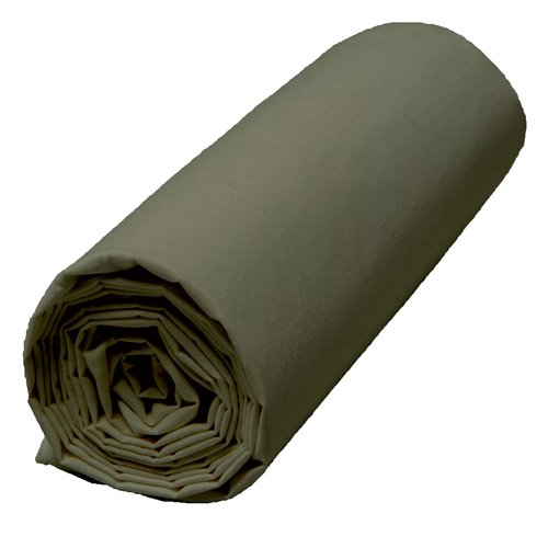 Drap Housse en percale de coton kaki 160x200 cm - Venezia