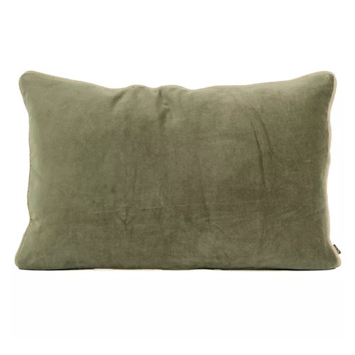 Housse de coussin en velours Kaki 40 x 60 cm - New Delhi