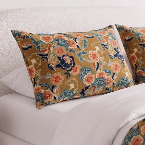 Housse de coussin en velours imprimé gold 45 x 45 cm - Boston