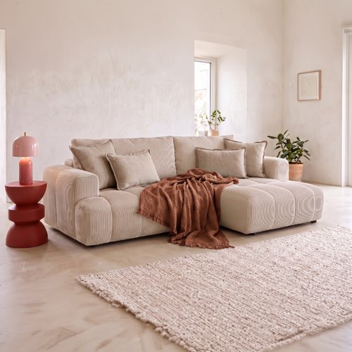 Plaid en coton effet nid d'abeille brick 130 x 200 cm - Tempo