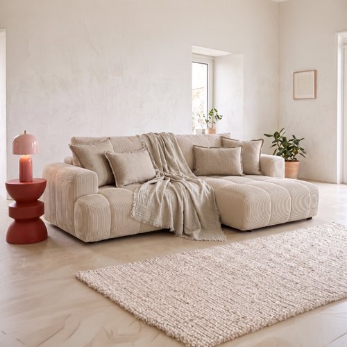 Plaid en coton lavé naturel 130 x 180 cm - Vanly