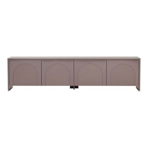 Meuble TV 4 portes taupe 180 cm - Vela