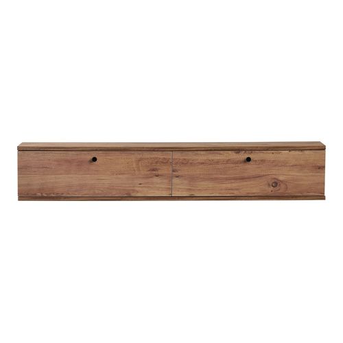 Meuble TV 2 portes effet pin 140 cm - Farel