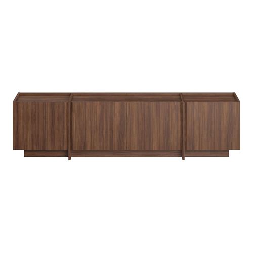 Meuble TV 4 portes effet noyer 180 cm - Hanao