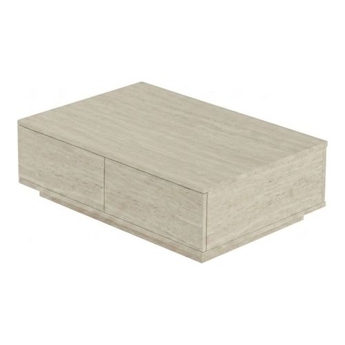 Table basse 2 portes effet travertin 90 cm - Vona