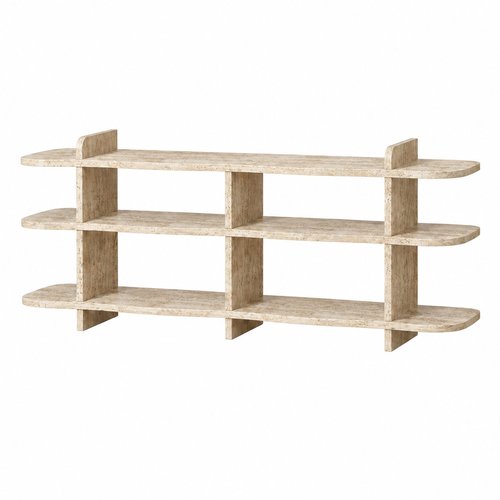 Console 8 niches effet travertin 170 cm - Belra