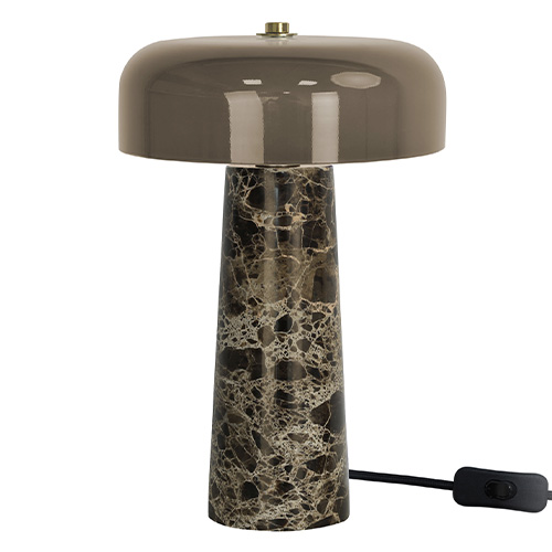 Lampe à poser en marbre chocolat - Lazio