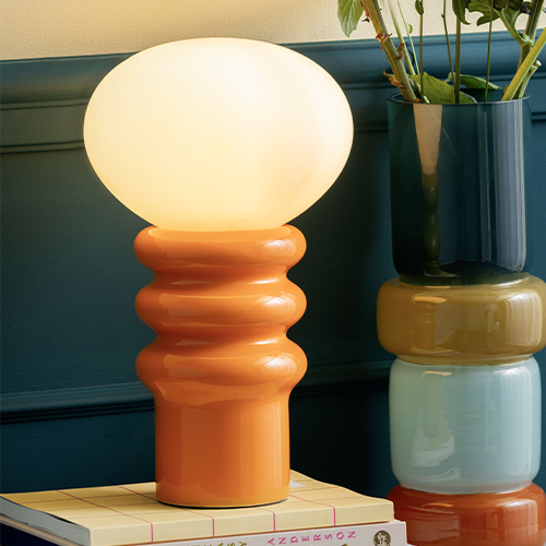 Lampe à poser rétro orange - Catania