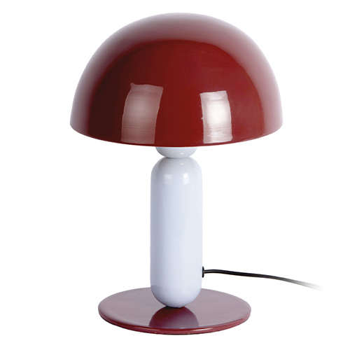 Lampe champignon bicolore bordeaux & bleu - Firenze