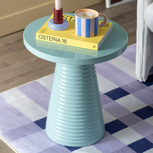 Table d'appoint en métal bleu - Catania