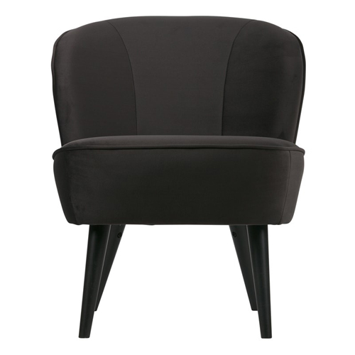 Fauteuil en velours anthracite - Collection Sara - Woood