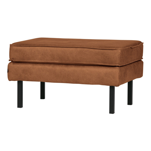 Tabouret en cuir cognac - Collection Rodeo - BePureHome