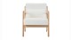 Fauteuil en bois et tissu bouclé beige - Lanna