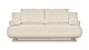 Canapé convertible 3 places avec coffre de rangement en velours fines côtes beige - Laria