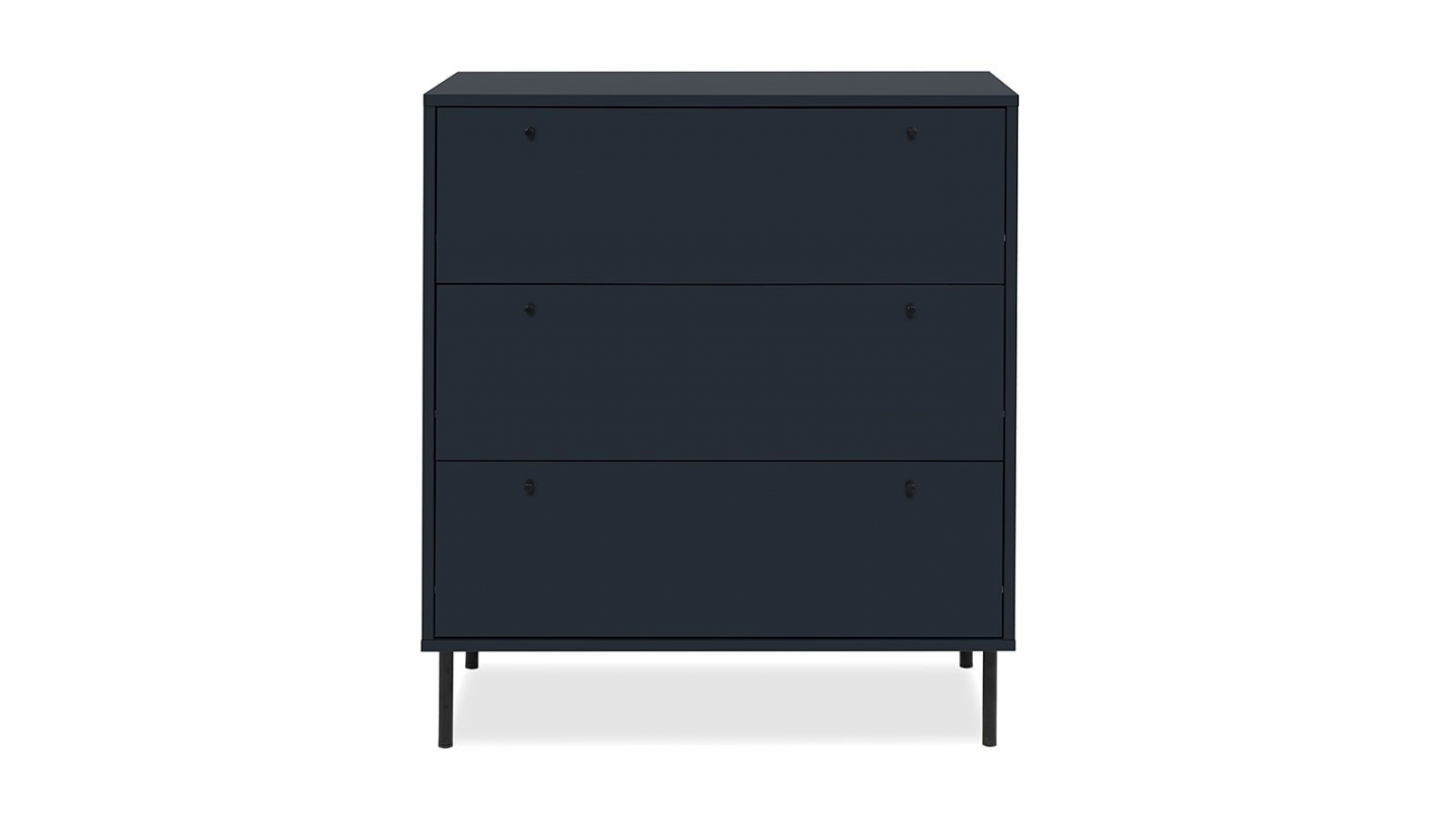 Pouf Pliant Cortona M En Velours Bleu Marine - 30x30x30 Cm, Rangement Intégré 19L, Charge 100 Kg - Idéal Salon, Chambre, Entrée - 11
