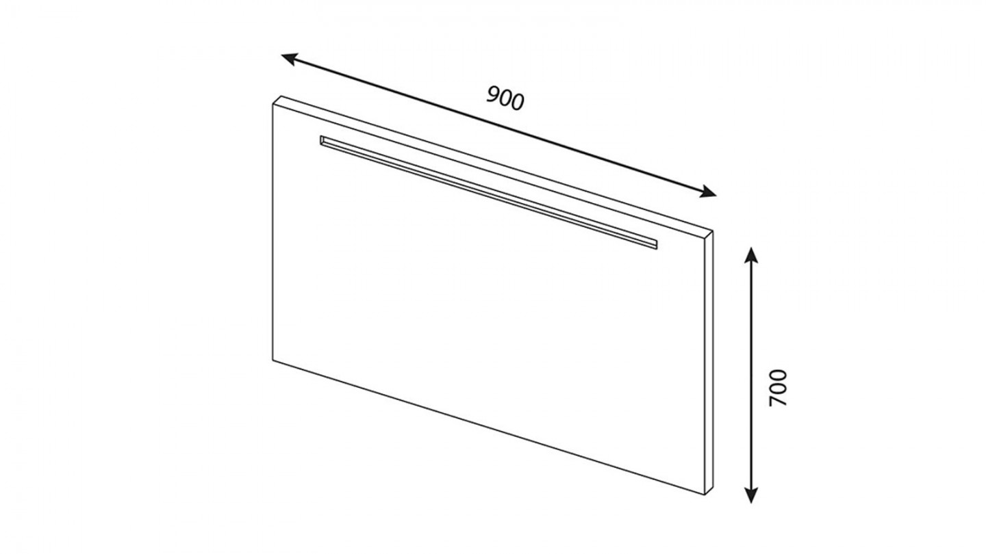 Meuble de salle de bain suspendu vasque intégrée 90cm 2 tiroirs façon Béton + miroir + colonne ouverture gauche - Rivage