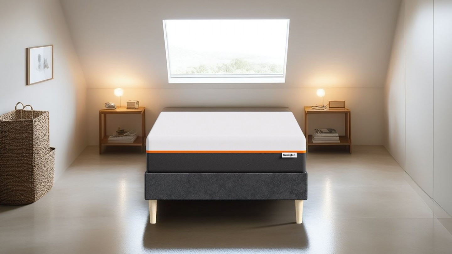 Matelas 90x190 cm mousse haute densité - 22 cm - Dual Confort