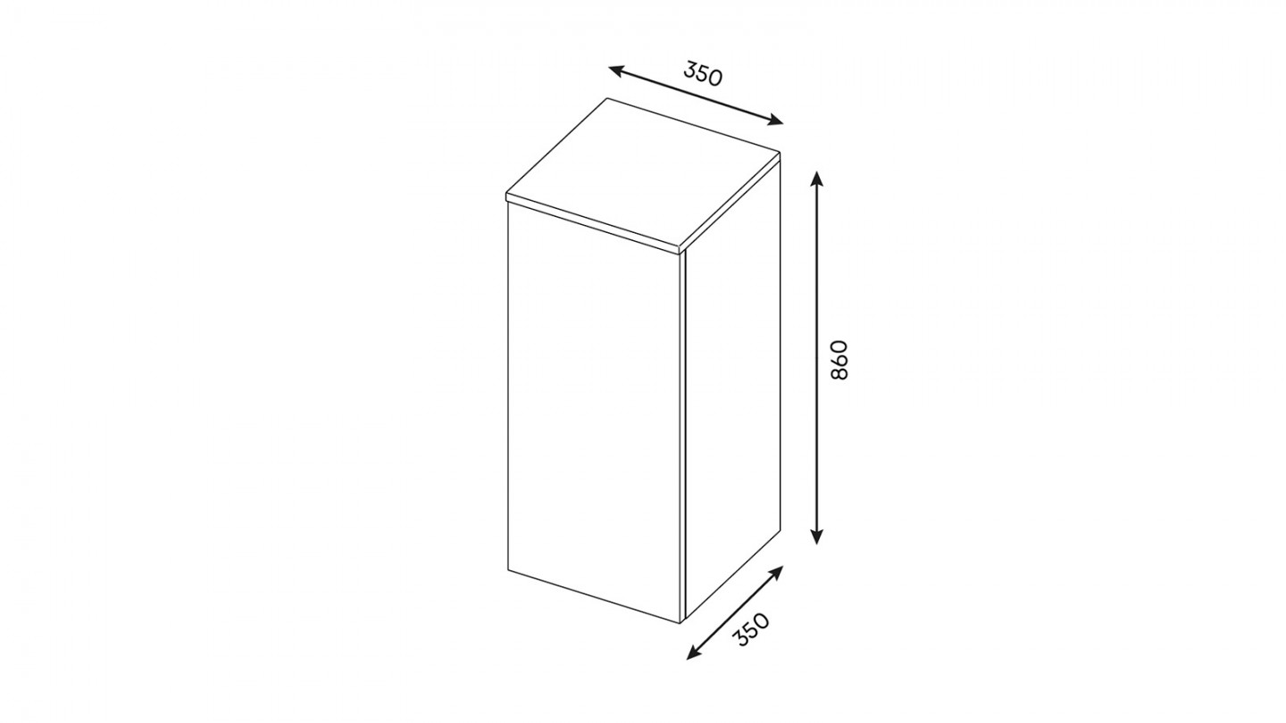 Meuble de salle de bain suspendu vasque intégrée 90cm 1 tiroir Chêne cannelé + miroir + colonne ouverture droite - Venice